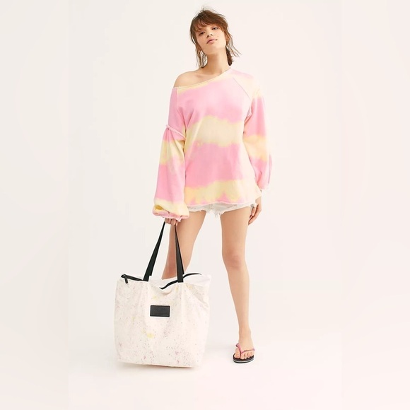 Free People Feels Right Tie Dye Sweatshirt in Tulip - Picture 2 of 15